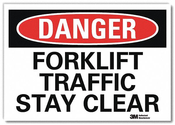 Danger Sign 5 in x 7 in Rflct Sheeting
