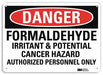 Danger Sign 10 in x 14 in Aluminum