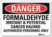Danger Sign 5inx7in Reflective Sheeting