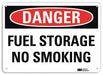 Danger No Smoking Sign 7 in x 10 in Alum