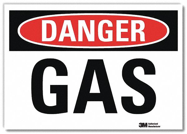Danger Sign 5 in x 7 in Rflct Sheeting