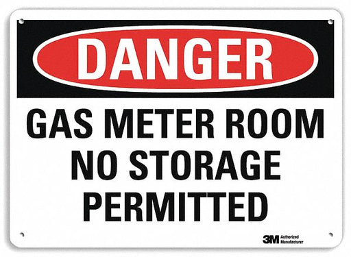 Danger Sign 10 in x 14 in Plastic