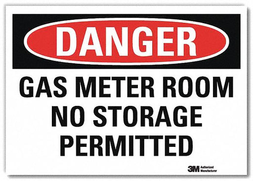 Danger Sign 7 in x 10 in Rflct Sheeting