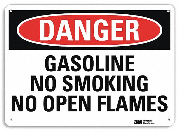 Danger No Smoking Sign 7 in x 10 in Alum