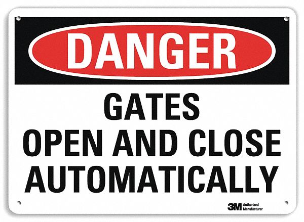 Danger Sign 10 in x 14 in Aluminum
