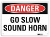 Danger Sign 7 inx10 in Plastic