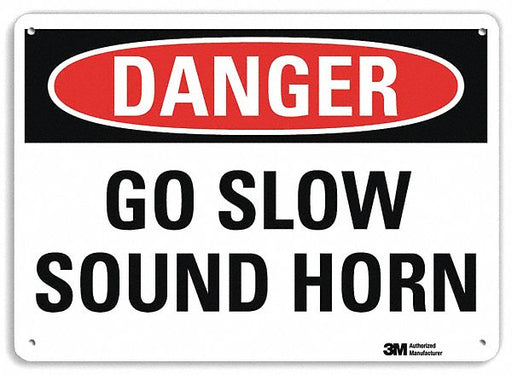 Danger Sign 7 inx10 in Plastic