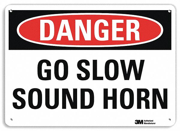 Danger Sign 7 inx10 in Plastic