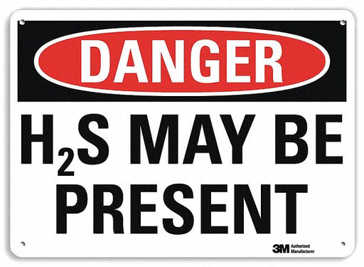 Danger Sign 7 in x 10 in Plastic