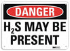 Danger Sign 7 in x 10 in Aluminum