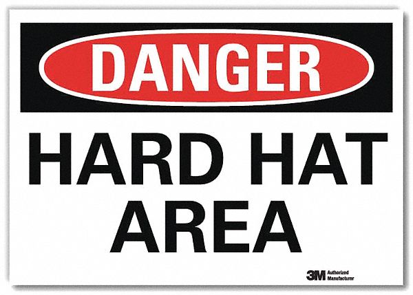 Danger Sign 5 in x 7 in Rflct Sheeting