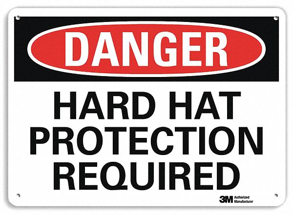 Danger Sign 7 in x 10 in Aluminum