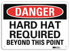Danger Sign 7 inx10 in Plastic
