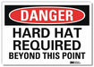 Danger Sign 7 in x 10 in Rflct Sheeting
