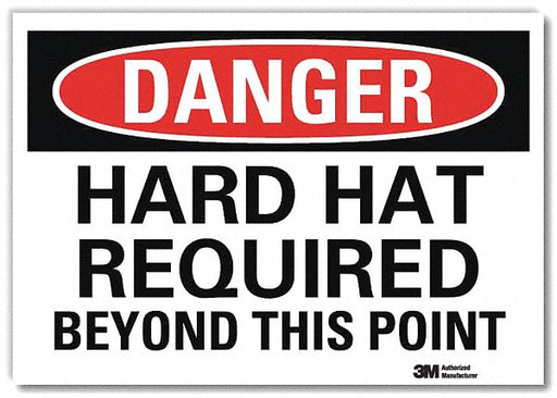 Danger Sign 10 in x 14 in Rflct Sheeting