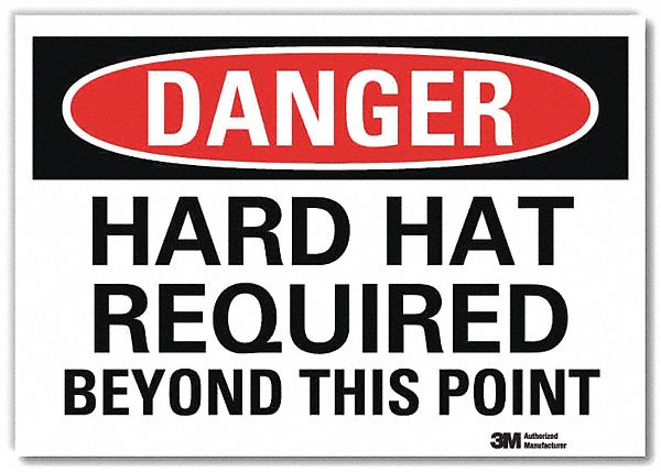 Danger Sign 10 in x 14 in Rflct Sheeting