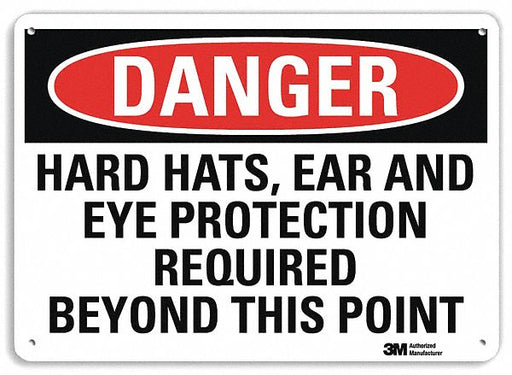 Danger Sign 7 in x 10 in Plastic