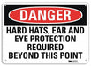 Danger Sign 7 in x 10 in Aluminum