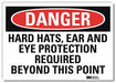 Danger Sign 5 in x 7 in Rflct Sheeting