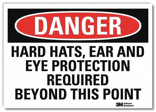 Danger Sign 5 in x 7 in Rflct Sheeting