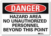 Danger Sign 7 in x 10 in Rflct Sheeting