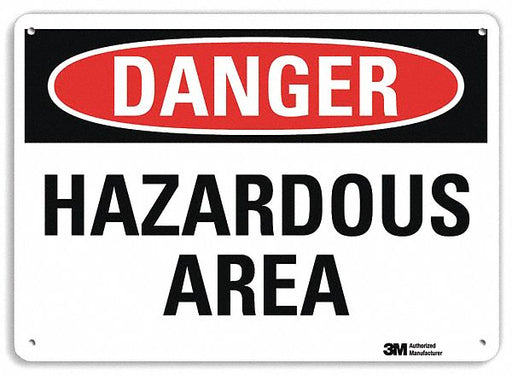 Danger Sign 7 in x 10 in Plastic