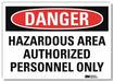 Danger Sign 5inx7in Reflective Sheeting