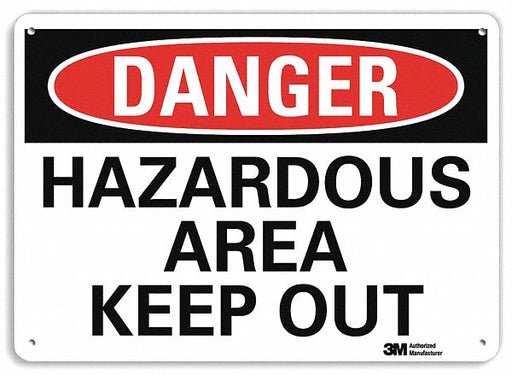 Danger Sign 7 in x 14 in Aluminum