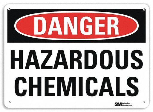 Danger Sign 7 in x 10 in Plastic
