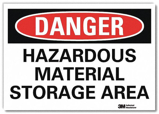 Danger Sign 5 in x 7 in Rflct Sheeting