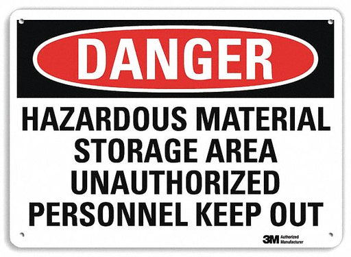 Danger Sign 7 in x 10 in Plastic