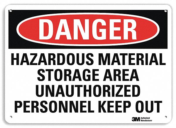 Danger Sign 7 in x 14 in Aluminum