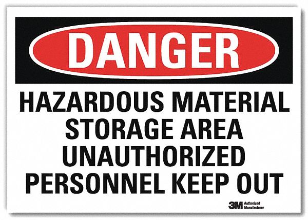 Danger Sign 10 in x 14 in Rflct Sheeting