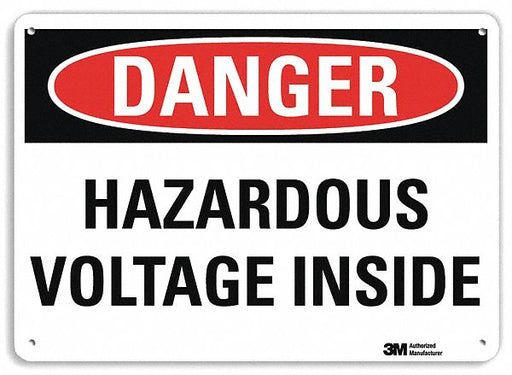 Danger Sign 10 in x 14 in Plastic