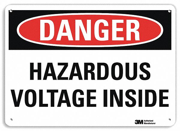 Danger Sign 10 in x 14 in Aluminum