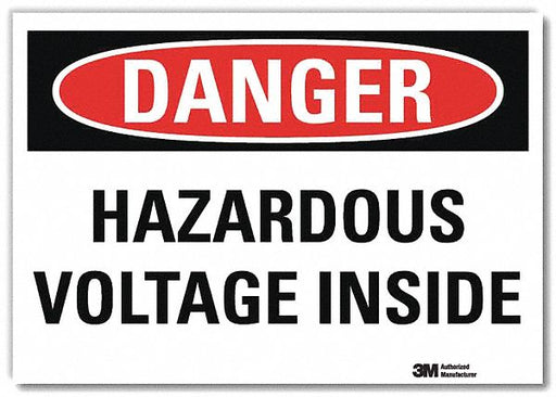 Danger Sign 10 in x 14 in Rflct Sheeting