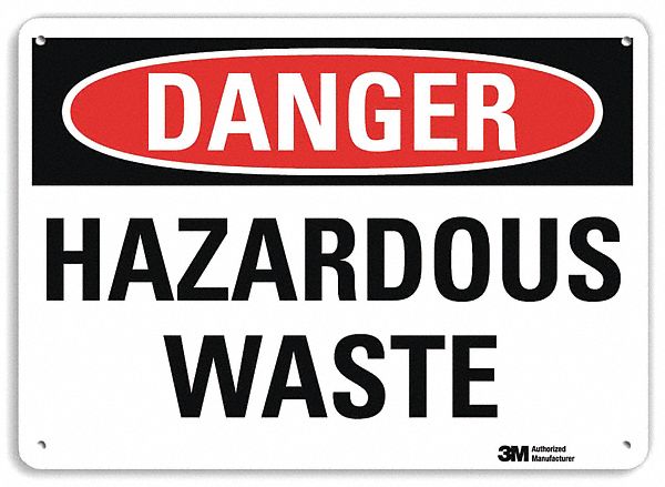 Danger Sign 7 in x 10 in Aluminum