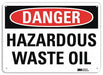 Danger Sign 7 in x 10 in Plastic