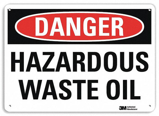 Danger Sign 7 in x 10 in Plastic