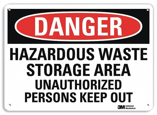 Danger Sign 7 in x 10 in Plastic