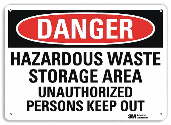 Danger Sign 10 inx14 in Aluminum