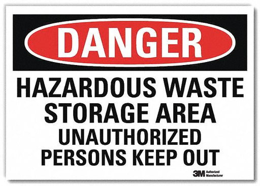 Danger Sign 5 in x 7 in Rflct Sheeting