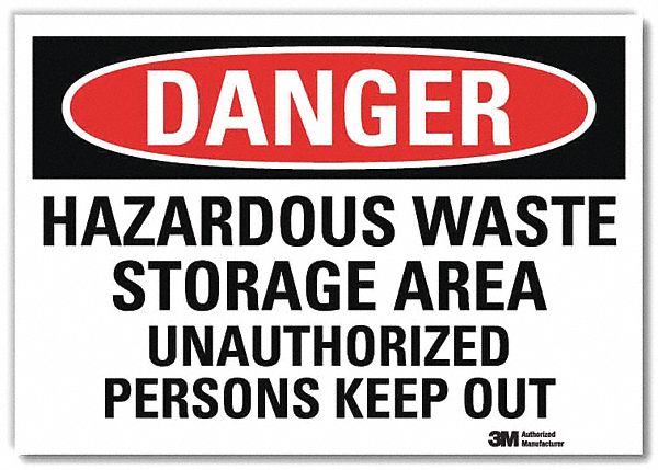 Danger Sign 5 in x 7 in Rflct Sheeting