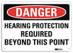 Danger Sign 7 inx10 in Plastic