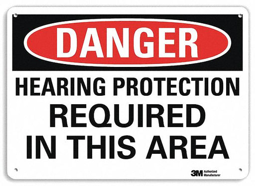 Danger Sign 7 in x 10 in Plastic