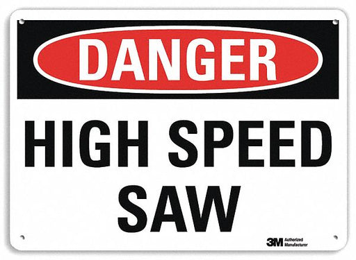 Danger Sign 7 in x 10 in Plastic