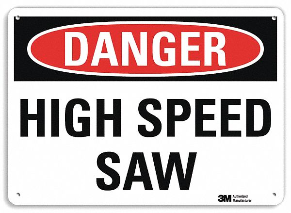 Danger Sign 7 in x 10 in Plastic