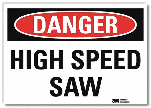 Danger Sign 10 in x 14 in Rflct Sheeting