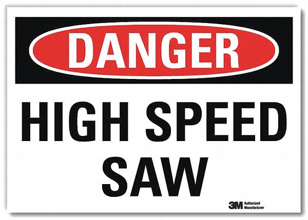 Danger Sign 10 in x 14 in Rflct Sheeting