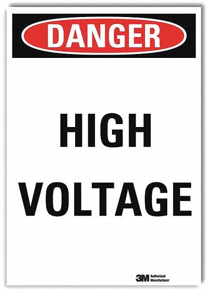 Danger Sign 7 in x 5 in Rflct Sheeting